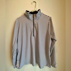 Chico’s Zenergy Striped Quarter Zip Pull-Over